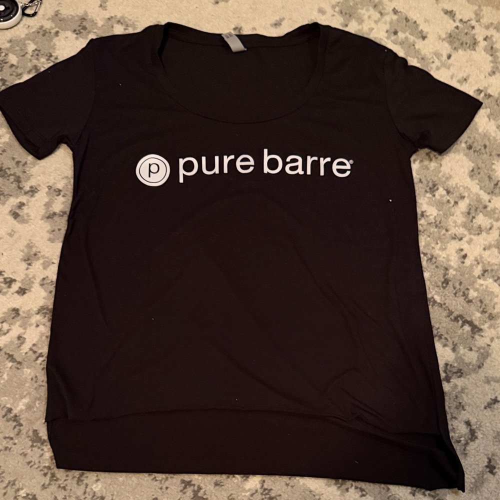 Pure Barre Black Tee with White Logo